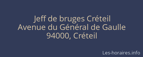 Jeff de bruges Créteil