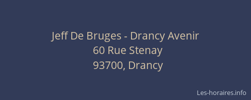 Jeff De Bruges - Drancy Avenir