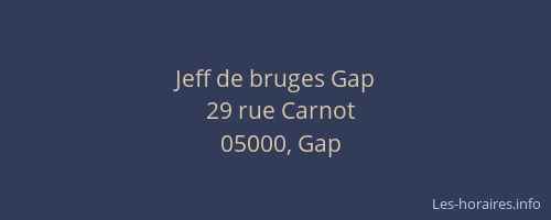 Jeff de bruges Gap