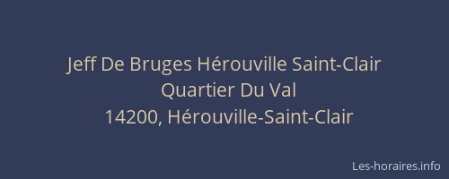 Jeff De Bruges Hérouville Saint-Clair