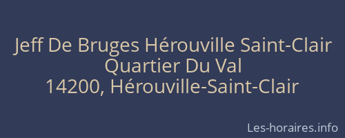 Jeff De Bruges Hérouville Saint-Clair