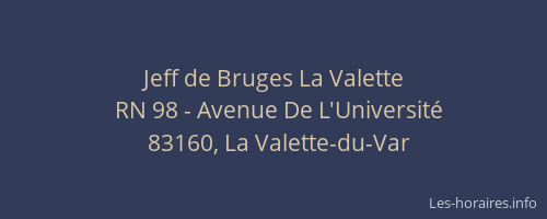 Jeff de Bruges La Valette
