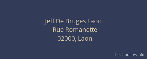 Jeff De Bruges Laon