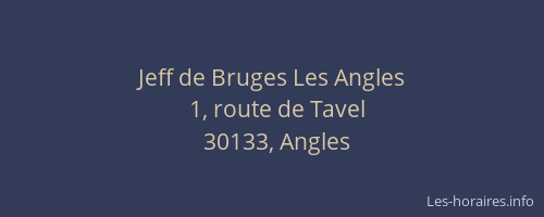 Jeff de Bruges Les Angles