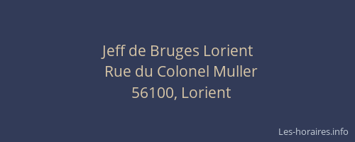 Jeff de Bruges Lorient