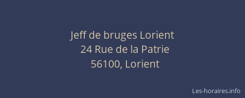 Jeff de bruges Lorient