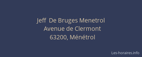 Jeff  De Bruges Menetrol