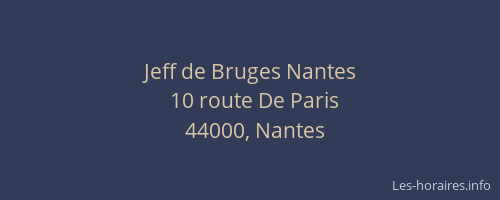Jeff de Bruges Nantes