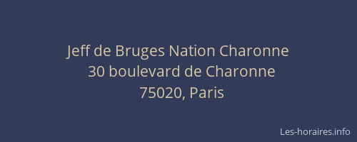 Jeff de Bruges Nation Charonne