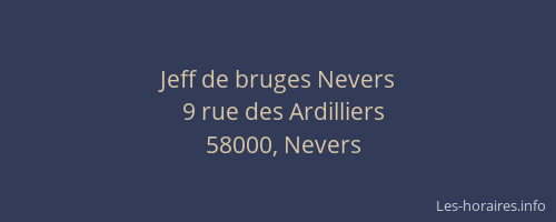 Jeff de bruges Nevers