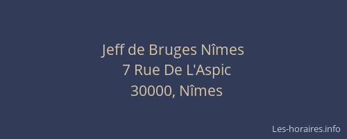Jeff de Bruges Nîmes