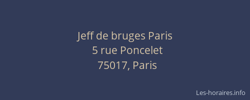 Jeff de bruges Paris