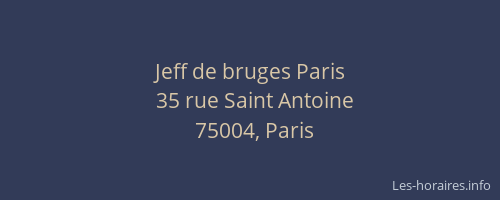 Jeff de bruges Paris