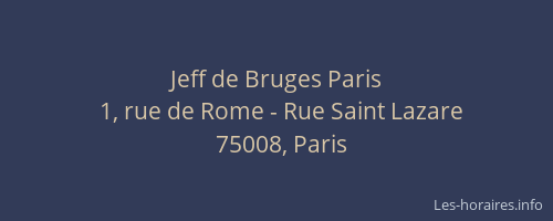Jeff de Bruges Paris