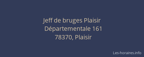 Jeff de bruges Plaisir