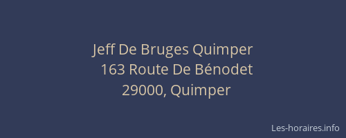 Jeff De Bruges Quimper