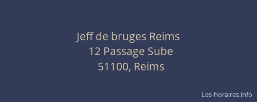 Jeff de bruges Reims