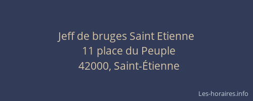 Jeff de bruges Saint Etienne