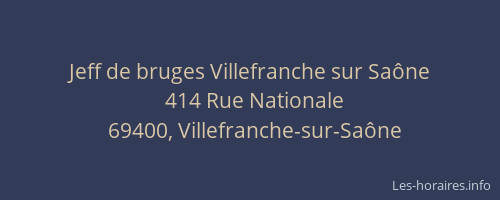 Jeff de bruges Villefranche sur Saône
