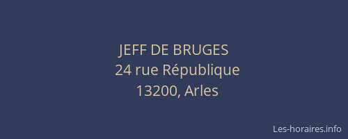 JEFF DE BRUGES