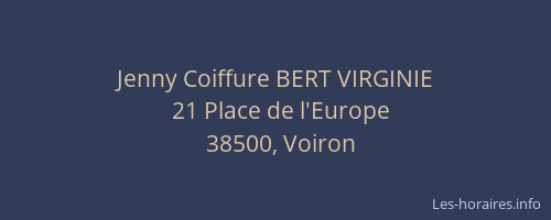 Jenny Coiffure BERT VIRGINIE