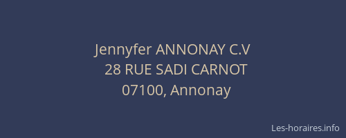 Jennyfer ANNONAY C.V