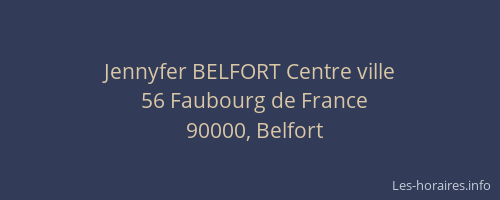 Jennyfer BELFORT Centre ville