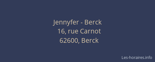 Jennyfer - Berck