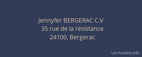 Jennyfer BERGERAC C.V