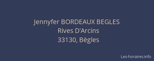 Jennyfer BORDEAUX BEGLES