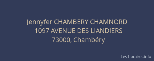 Jennyfer CHAMBERY CHAMNORD