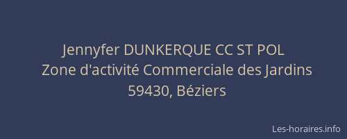 Jennyfer DUNKERQUE CC ST POL