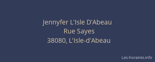 Jennyfer L'Isle D'Abeau