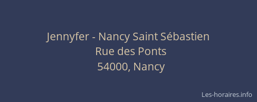 Jennyfer - Nancy Saint Sébastien