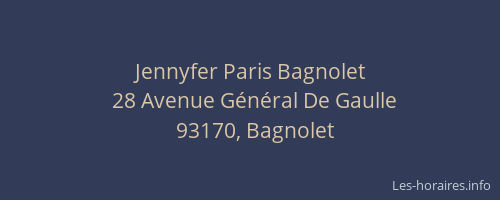 Jennyfer Paris Bagnolet