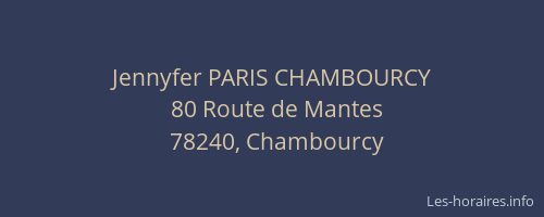 Jennyfer PARIS CHAMBOURCY