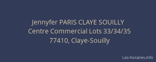 Jennyfer PARIS CLAYE SOUILLY
