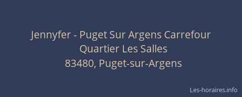 Jennyfer - Puget Sur Argens Carrefour