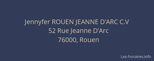 Jennyfer ROUEN JEANNE D'ARC C.V