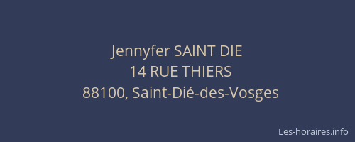 Jennyfer SAINT DIE