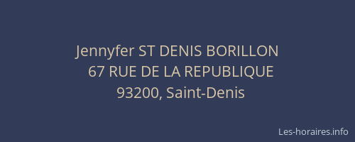 Jennyfer ST DENIS BORILLON