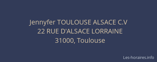 Jennyfer TOULOUSE ALSACE C.V