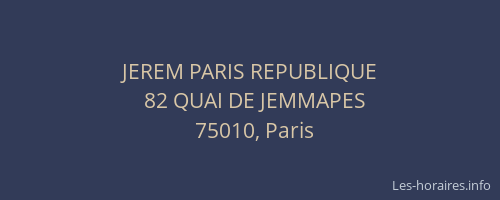JEREM PARIS REPUBLIQUE