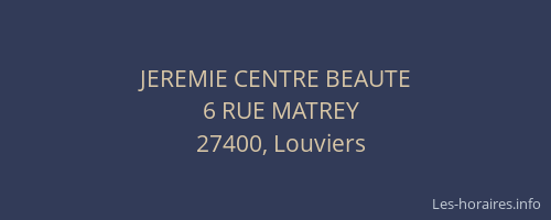 JEREMIE CENTRE BEAUTE
