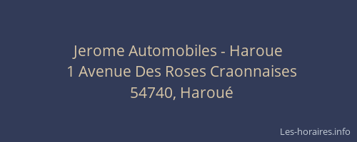Jerome Automobiles - Haroue