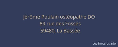 Jérôme Poulain ostéopathe DO