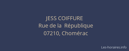 JESS COIFFURE