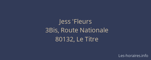 Jess 'Fleurs