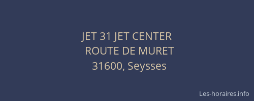 JET 31 JET CENTER