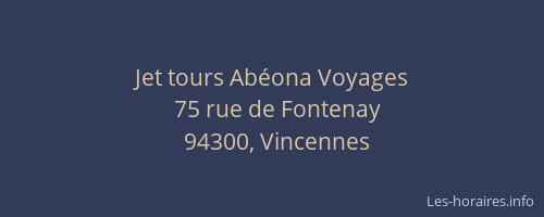 Jet tours Ab&eacute;ona Voyages